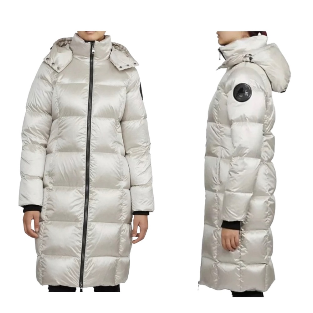 Pajar | NWT Solstice Long Quilted Goose Down Coat in Champagne - Size Medium